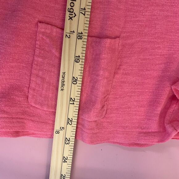 J. Jill Linen Cotton Pink Pullover Top Sustainable Eco Cottagecore Barbie LP - Picture 9 of 11